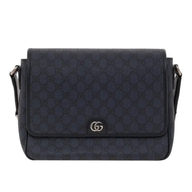 Gucci Supreme Canvas Ophidia Medium Messenger Bag – Blue