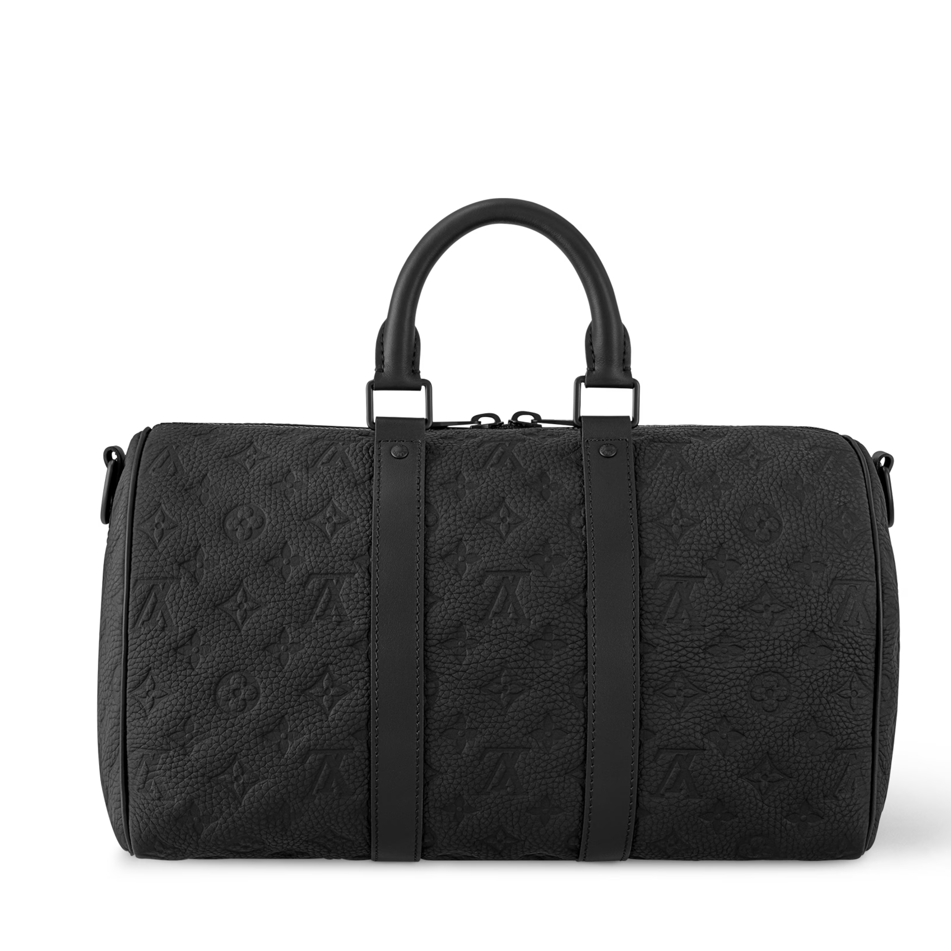 Louis Vuitton Taurillon Monogram Keepall Bandoulière 35 Duffle Bag – Black