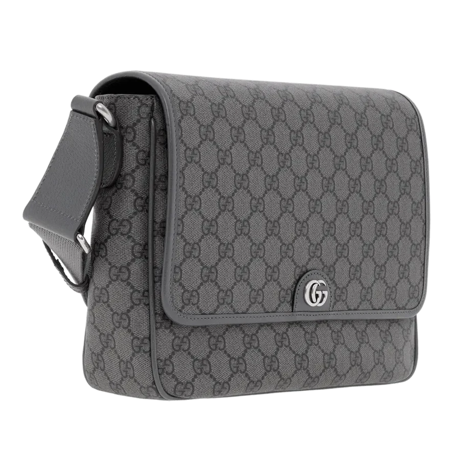 Gucci GG Supreme Canvas Medium Ophidia Messenger Bag – Grey