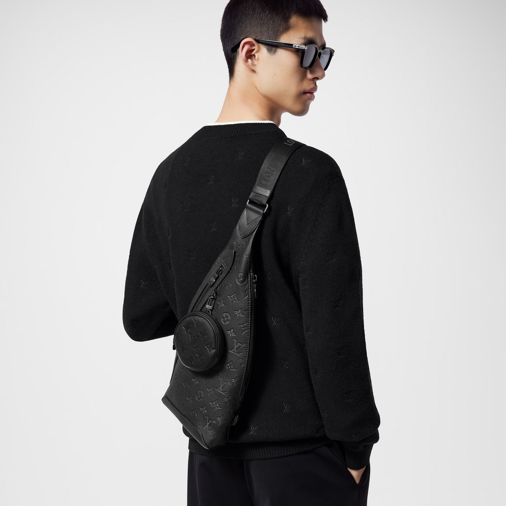 Louis Vuitton Monogram Shadow Leather Duo Slingbag Bag – Black