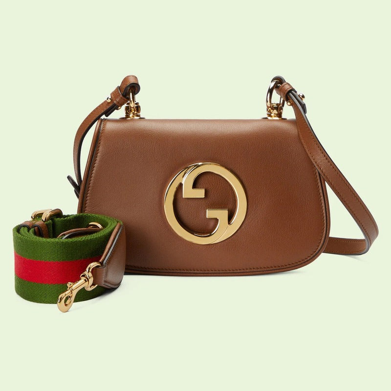 Gucci Blondie Mini Leather Shoulder Bag – Brown