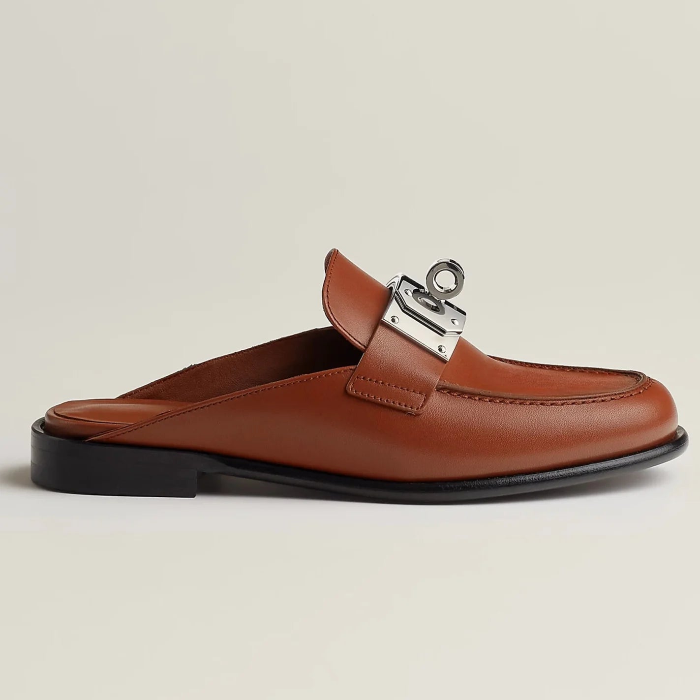 Hermes Lota Mules - Brown