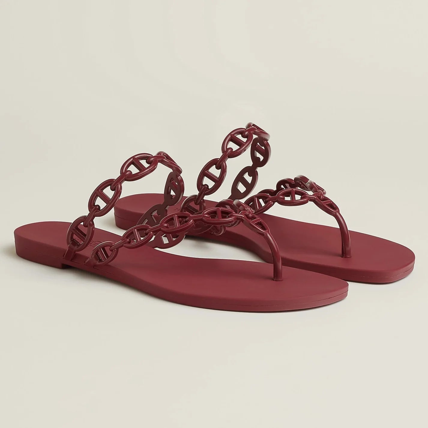 Hermes Island Sandals - Rouge H