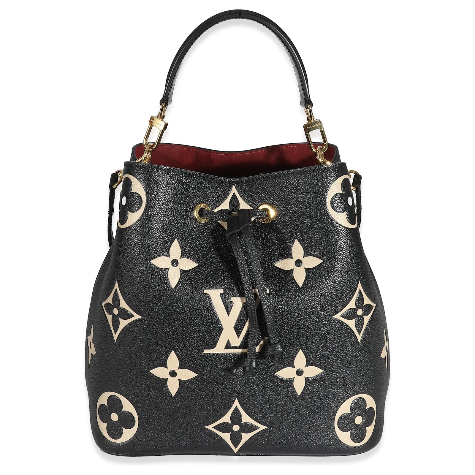 Louis Vuitton Monogram Empreinte Giant Néonoé MM Bucket Bag - Black