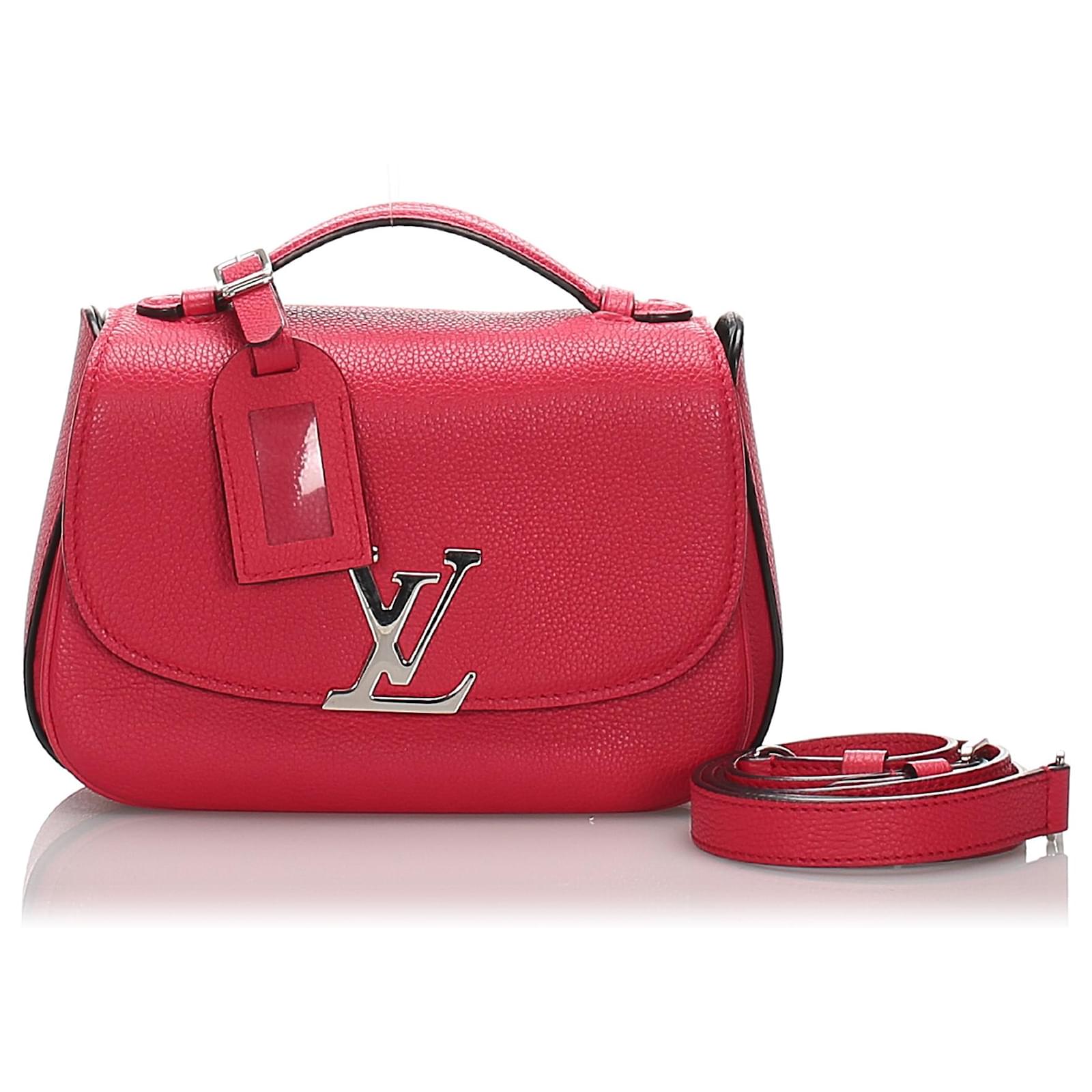 Louis Vuitton Grained Calfskin Vivienne Handbag - Red