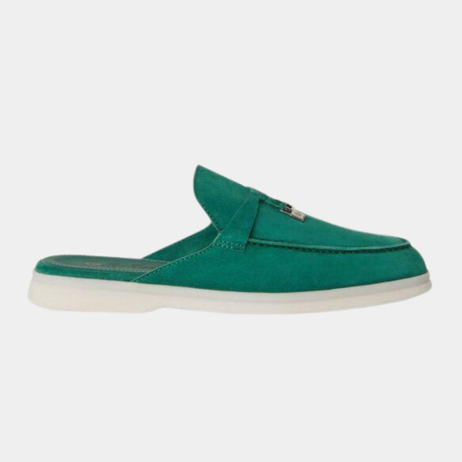 Loro Piana Babouche Charms Walk Slippers - Forest Leaves (50RT)