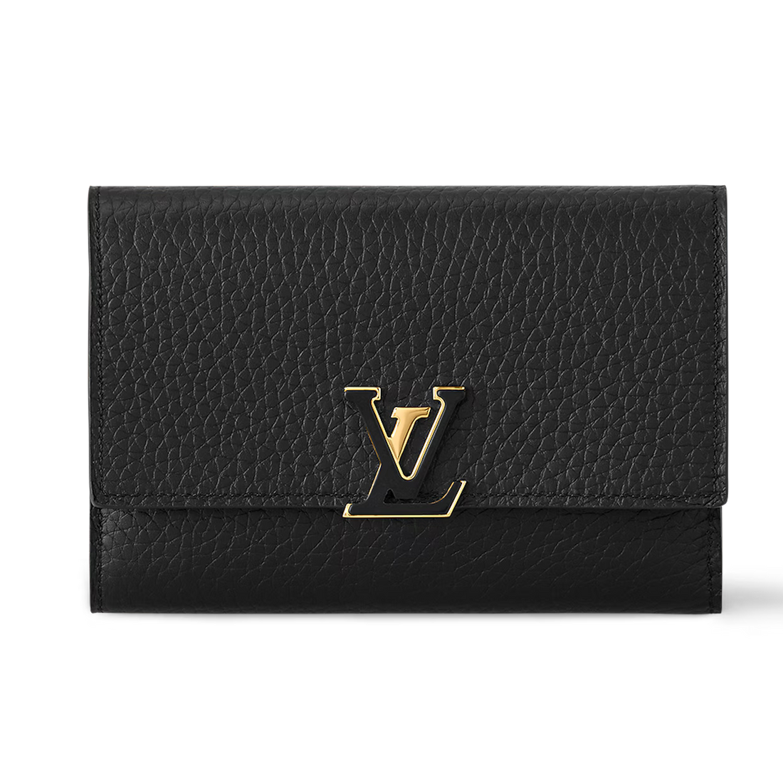 Louis Vuitton Capucines Compact Wallet - Black Rose