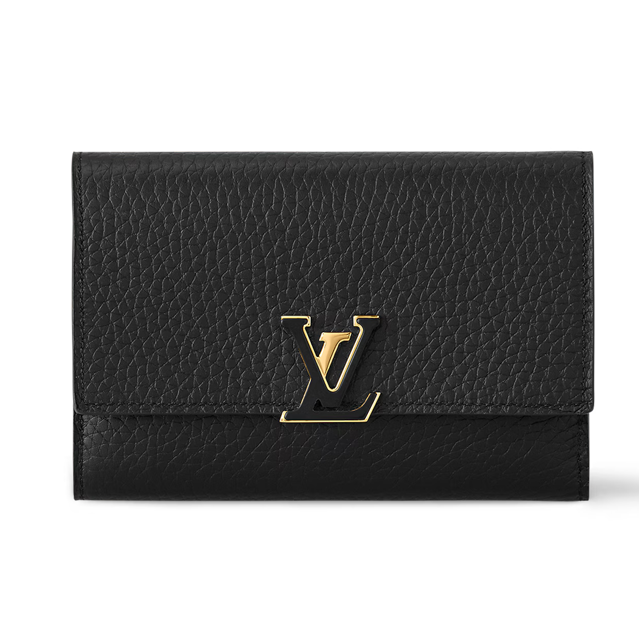 Louis Vuitton Capucines Compact Wallet - Black Rose