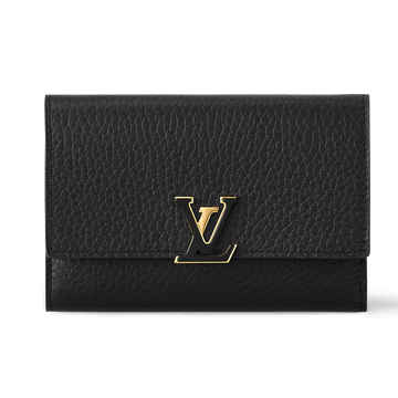 Louis Vuitton Capucines Compact Wallet - Black Rose