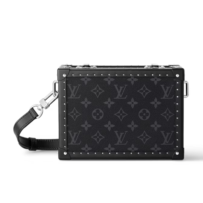 Louis Vuitton Clutch Box Bag - Monogram Eclipse Black