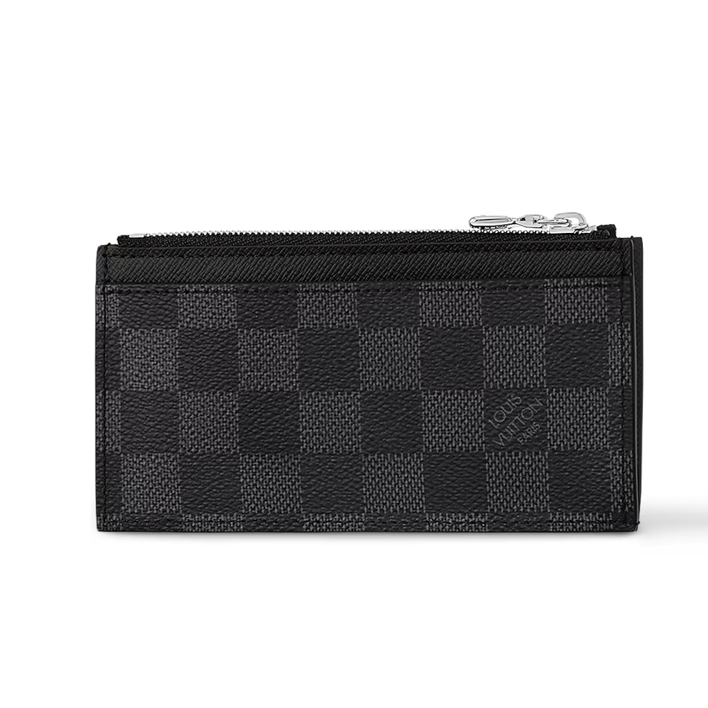 Louis Vuitton Damier Graphite Canvas Coin Card Holder - Black