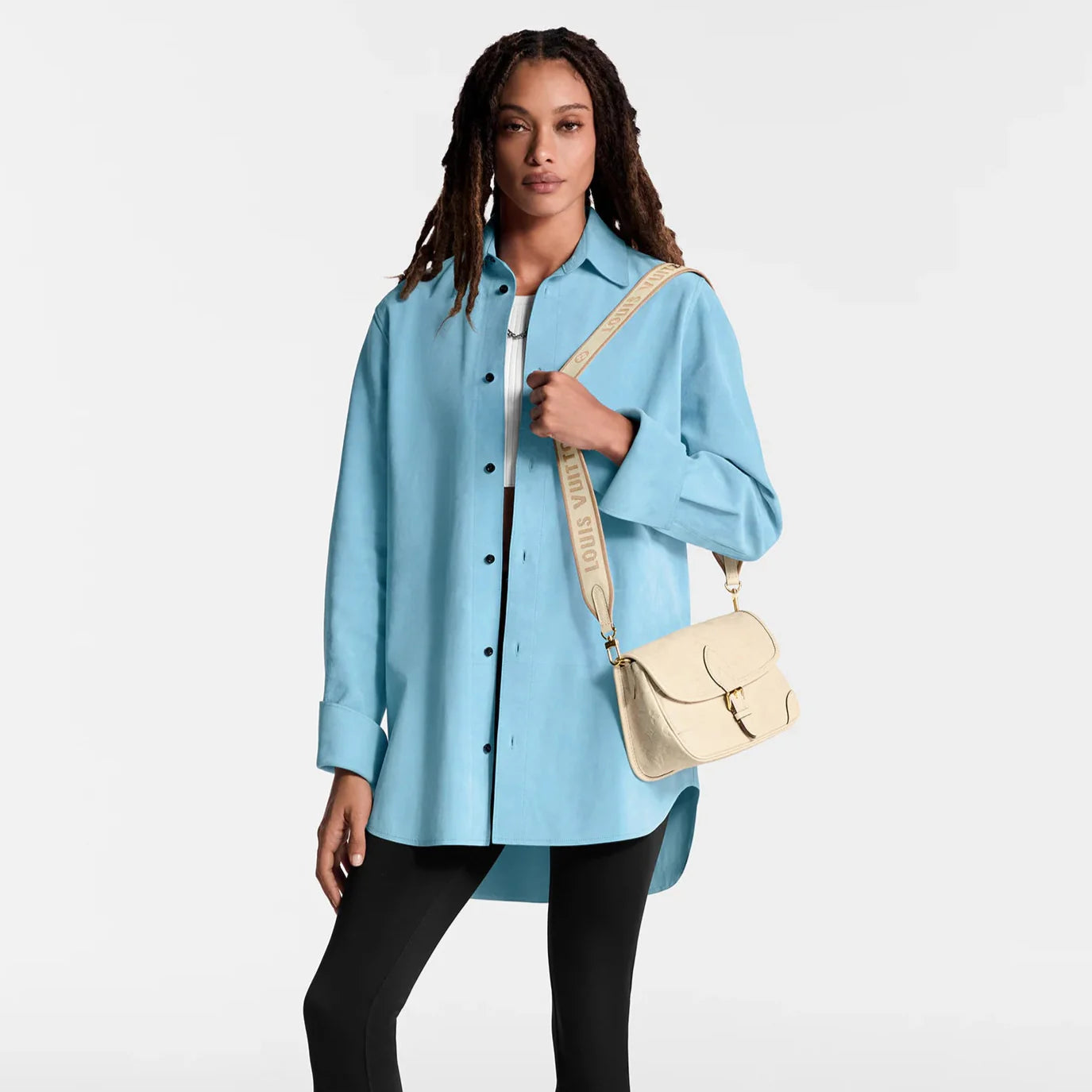 Louis Vuitton Diane Satchel Shoulder Bag - Cream