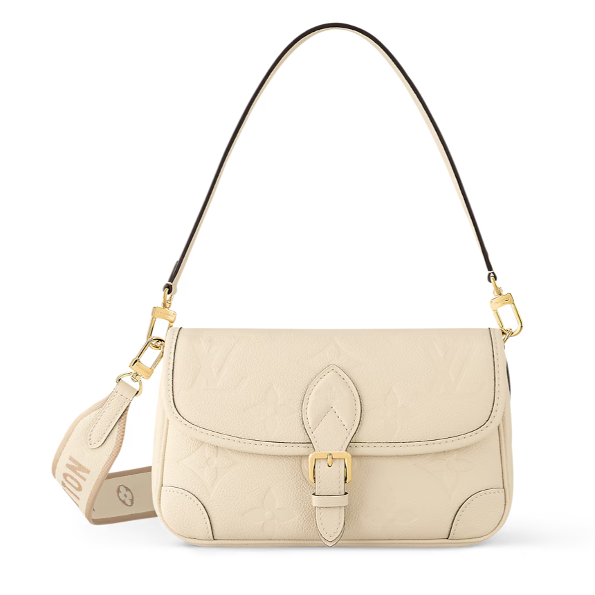 Louis Vuitton Diane Satchel Shoulder Bag - Cream