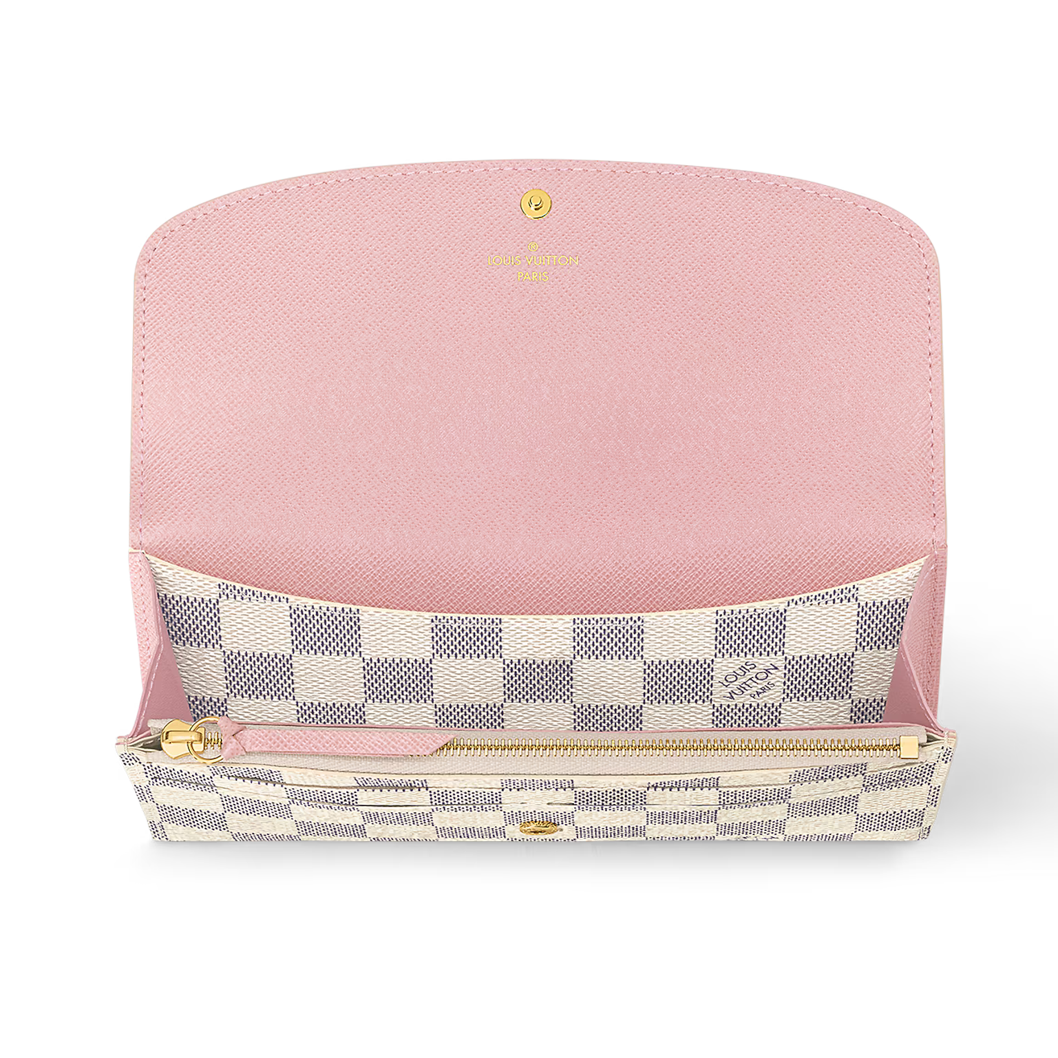 Louis Vuitton Damier Azur Emilie Wallet - White