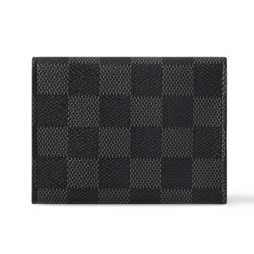 🎁 Louis Vuitton Enveloppe Carte de Visite Damier Graphite Wallet - Gray (100% off)