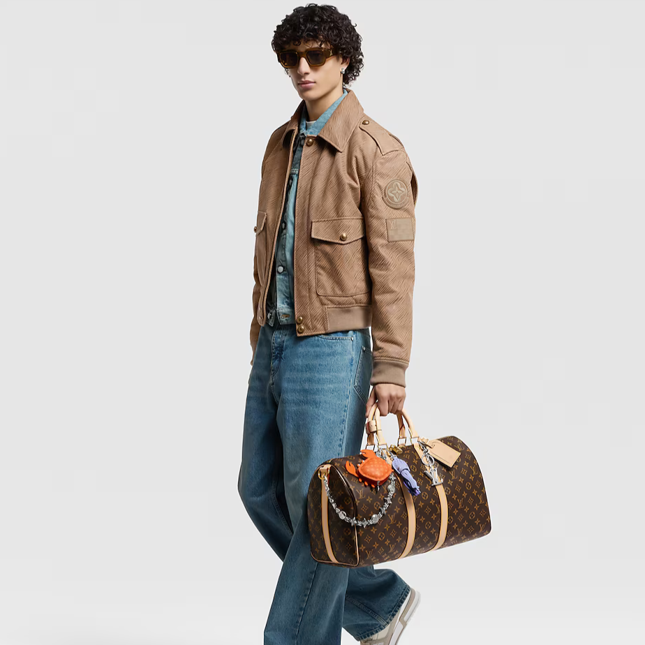 Louis Vuitton Keepall Bandoulière 45 Duffle Bag - Brown