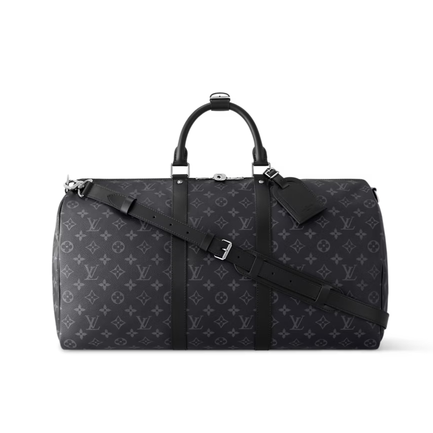 Louis Vuitton Keepall Bandoulière 50 Duffle Bag - Black