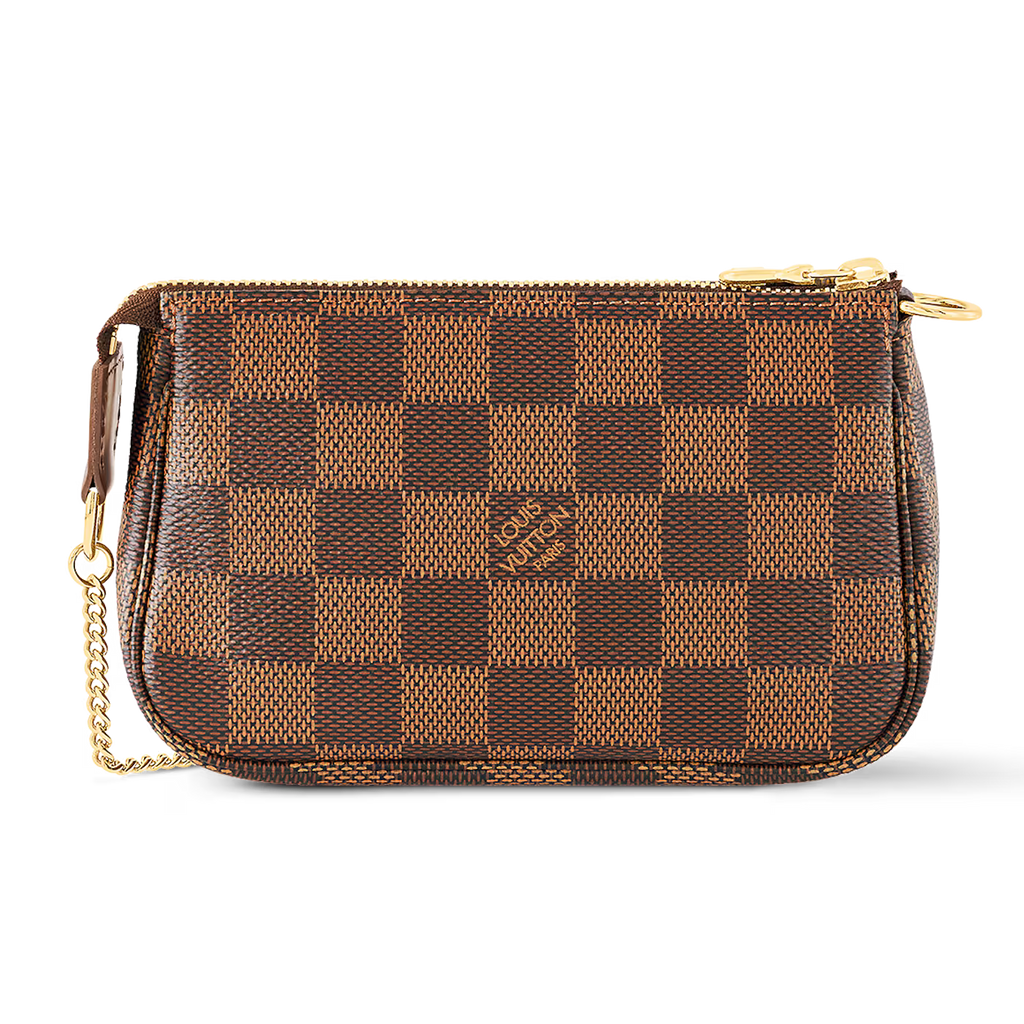Louis Vuitton Damier Ebene Mini Pochette Accessories Handbag - Brown