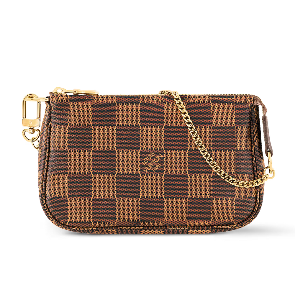 Louis Vuitton Damier Ebene Mini Pochette Accessories Handbag - Brown