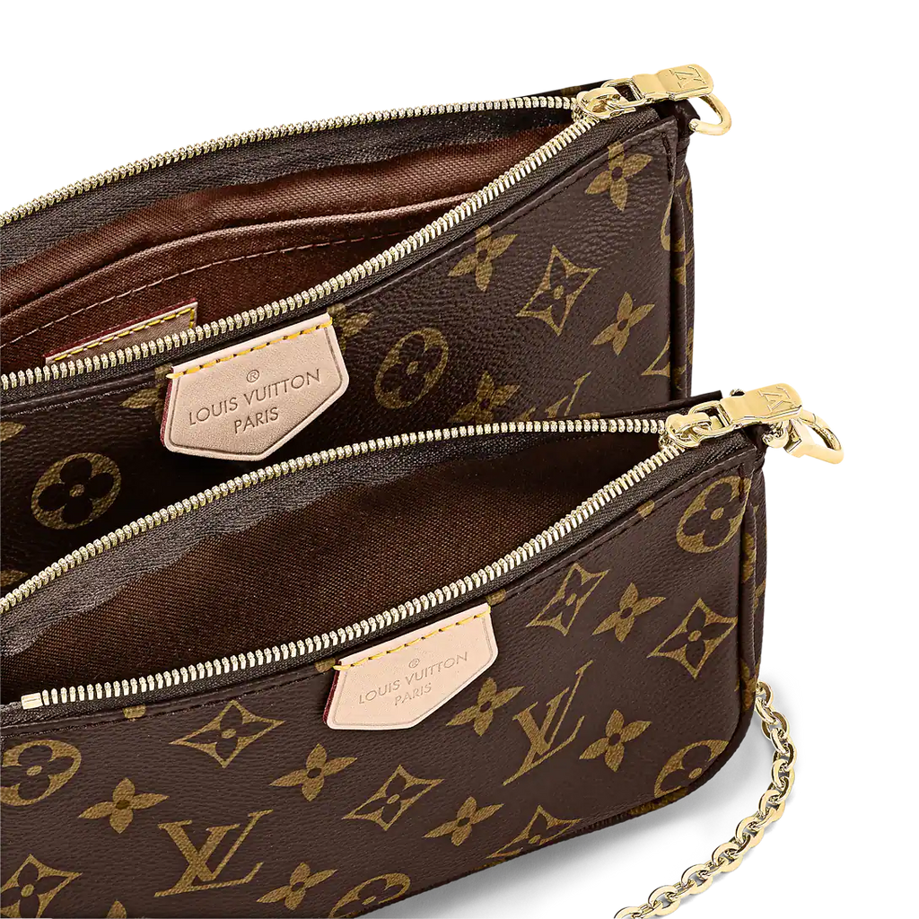 Louis Vuitton Mongram Canvas Multi Pochette Accessoires Crossbody Bag - Khaki