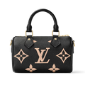 Louis Vuitton Nano Speedy Handbag - Black / Beige