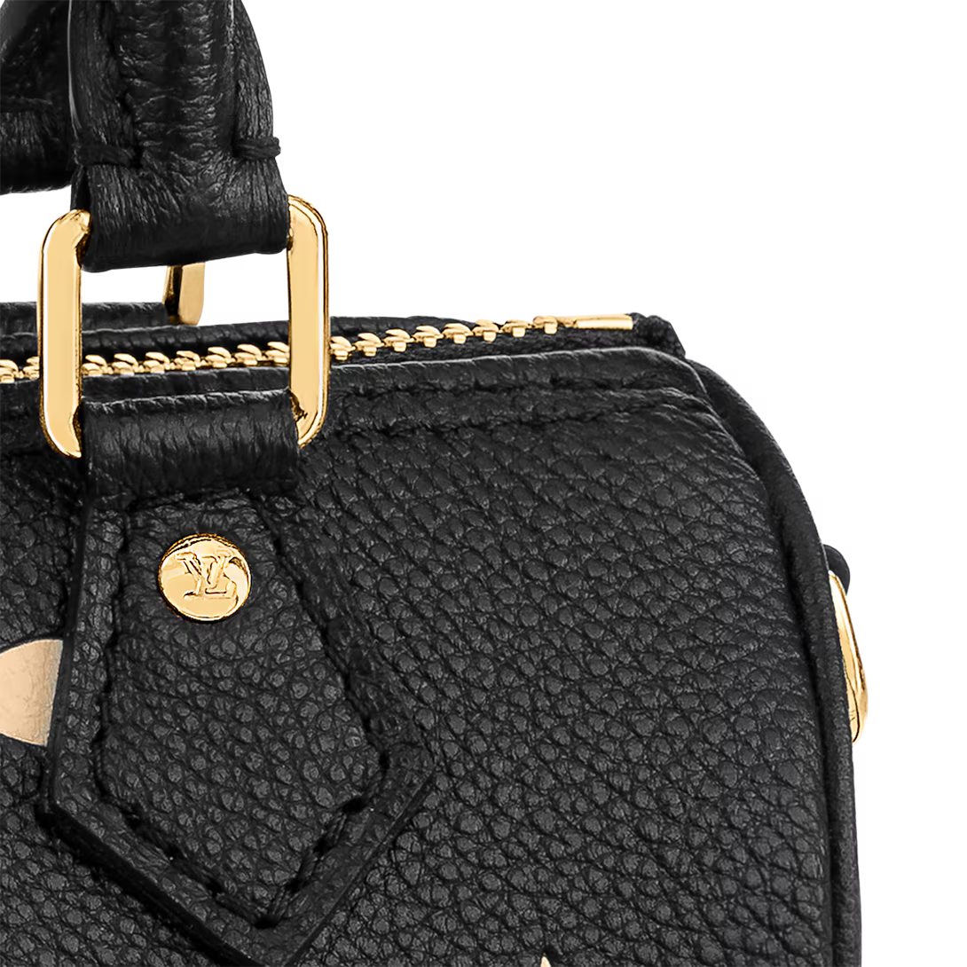 Louis Vuitton Nano Speedy Handbag - Black / Beige