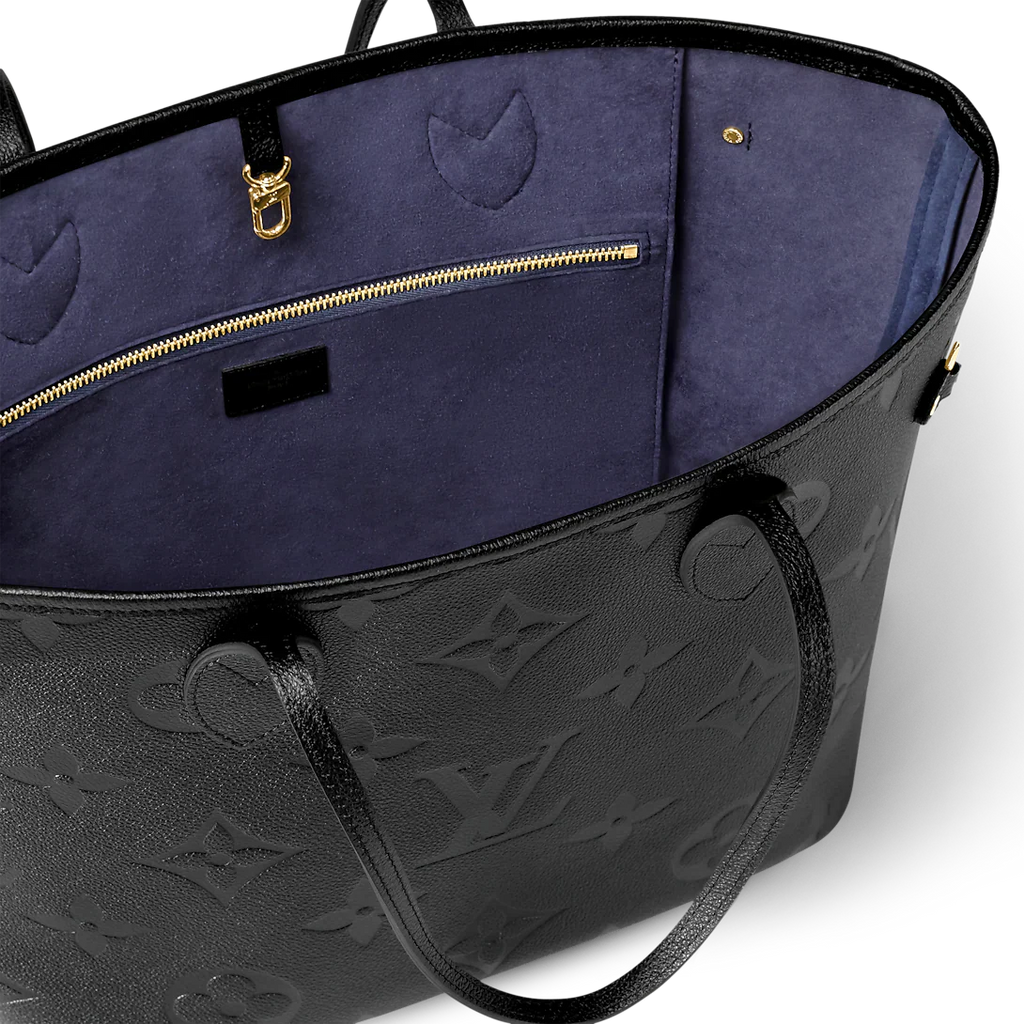 Louis Vuitton Empreinte Monogram Giant Neverfull MM Tote Bag - Black