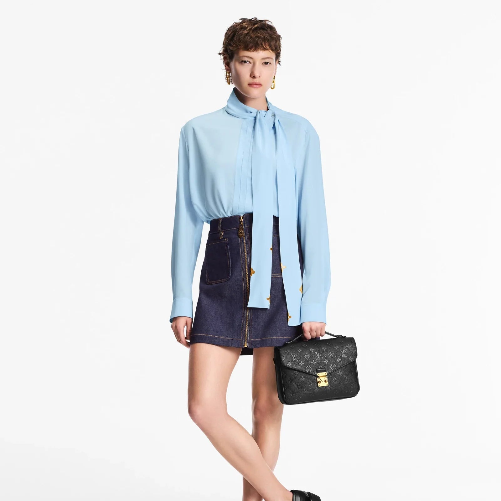 Louis Vuitton Monogram Empreinte Pochette Métis Handbag - Black