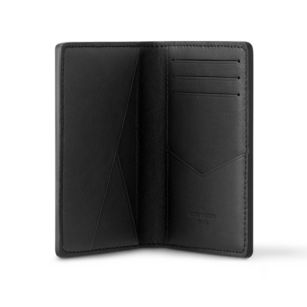 Louis Vuitton Monogram Shadow Leather Pocket Organizer Wallet - Black