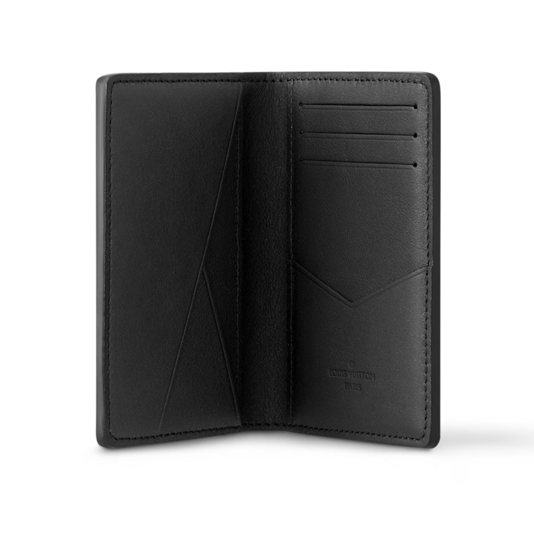 Louis Vuitton Monogram Shadow Leather Pocket Organizer Wallet - Black