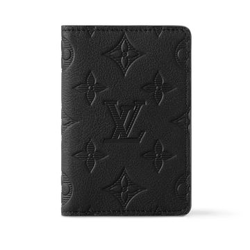 Louis Vuitton Monogram Shadow Leather Pocket Organizer Wallet - Black