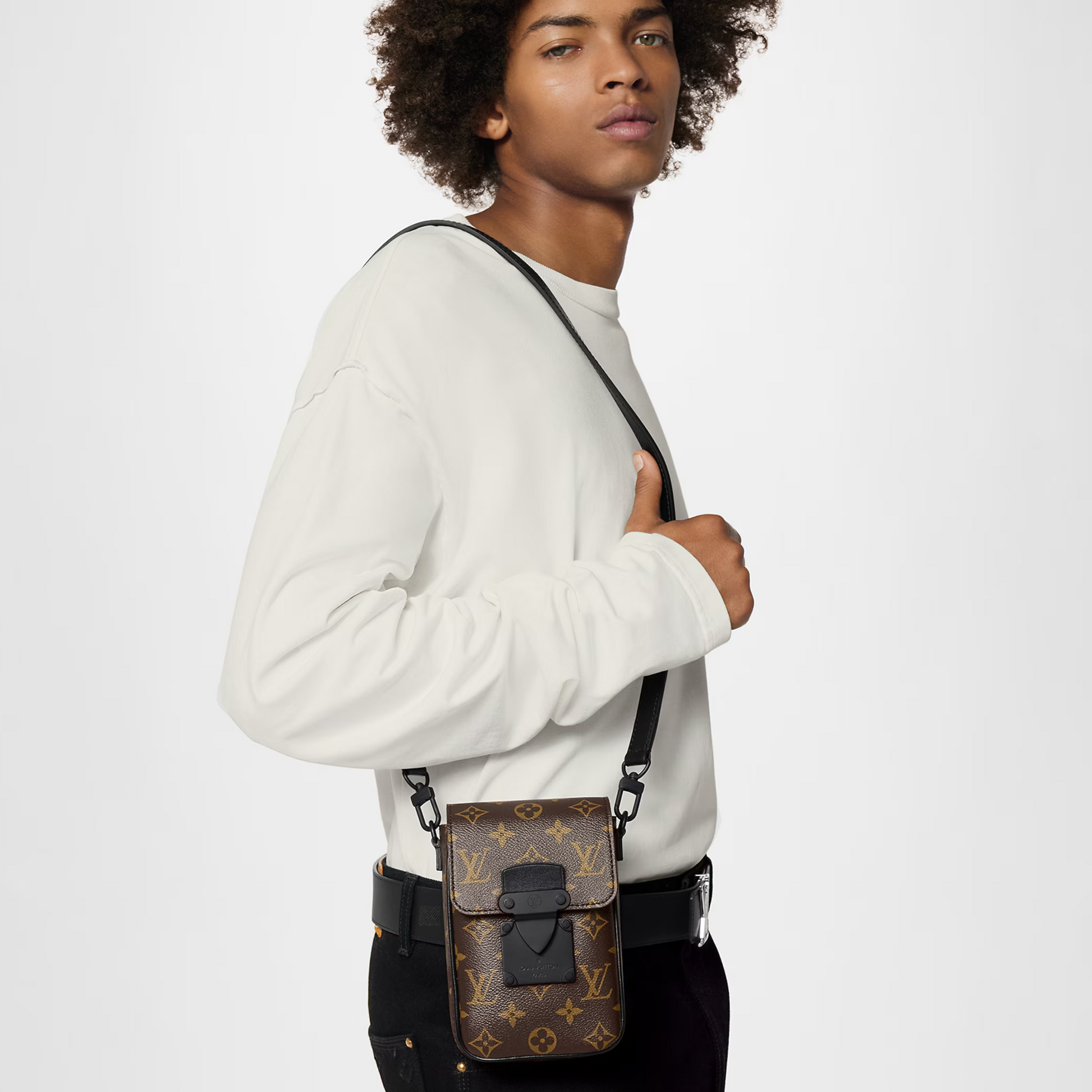 Louis Vuitton S-Lock Vertical Wearable Wallet - Monogram Macassar