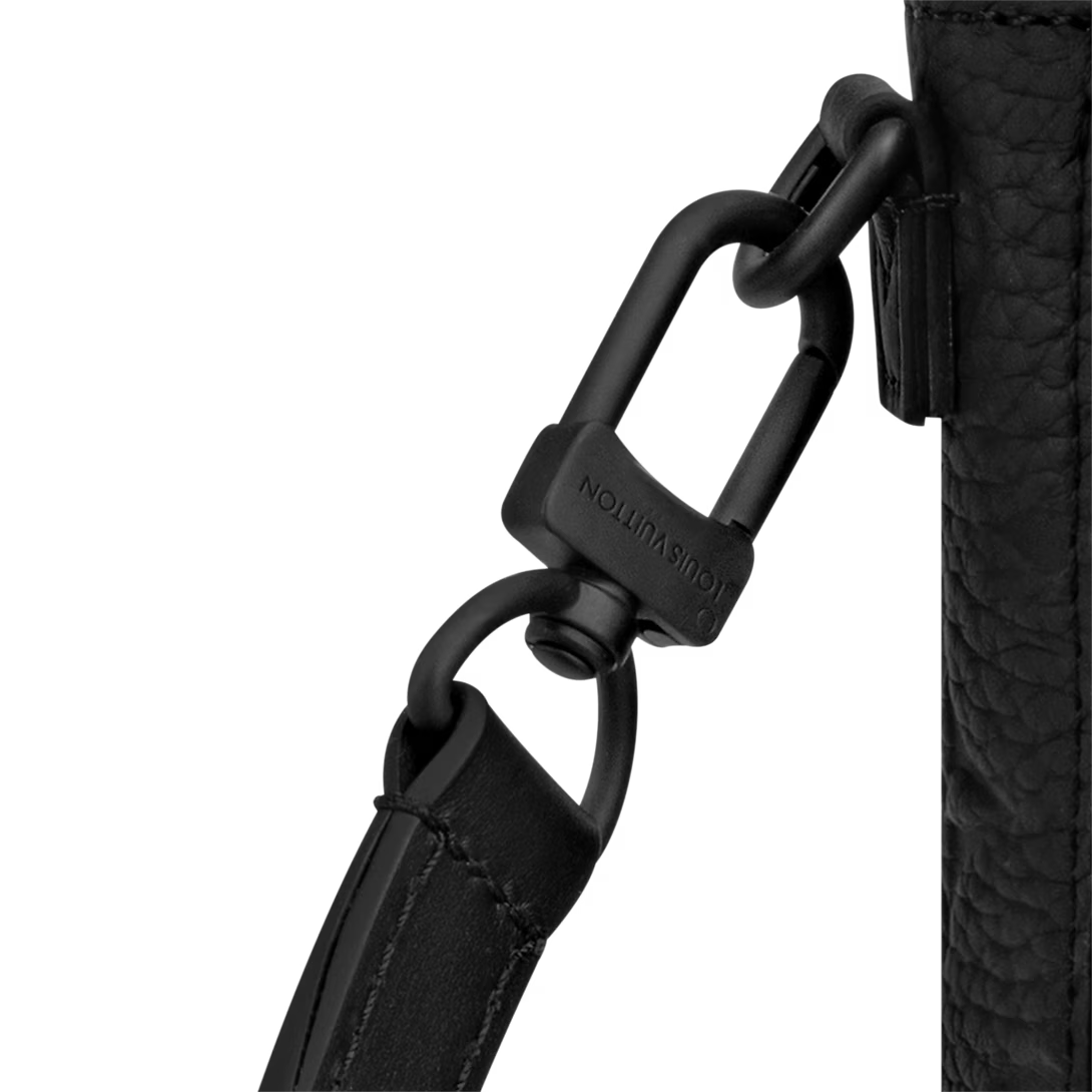 Louis Vuitton S-Lock Vertical Taurillon Leather Wearable Wallet - Black Monogram