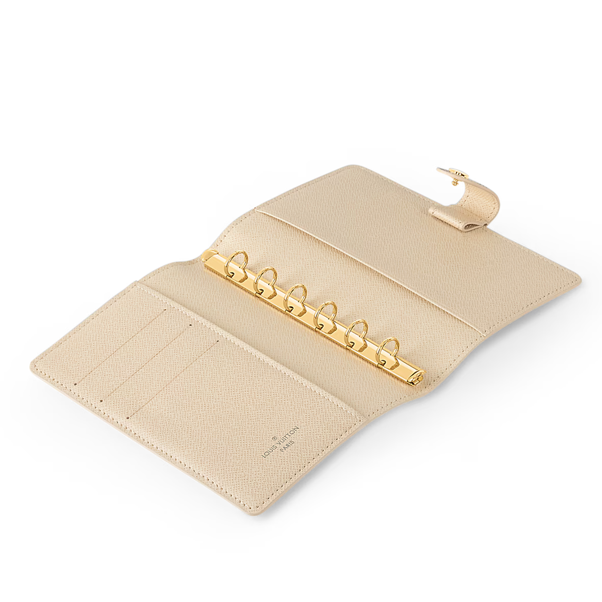 Louis Vuitton Small Ring Agenda Cover Damier Azur Canvas - White