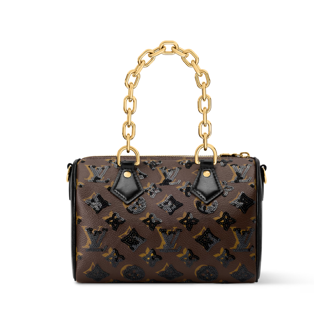 Louis Vuitton Monogram Sequins Speedy Bandoulière 20 Handbag – Brown