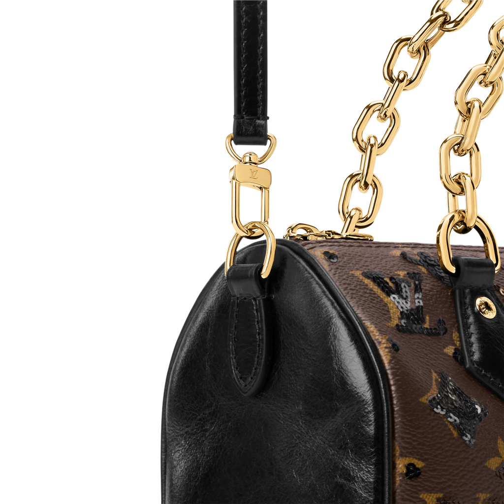 Louis Vuitton Monogram Sequins Speedy Bandoulière 20 Handbag – Brown