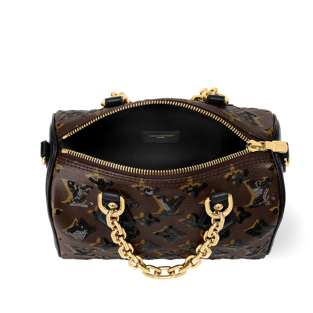 Louis Vuitton Monogram Sequins Speedy Bandoulière 20 Handbag – Brown