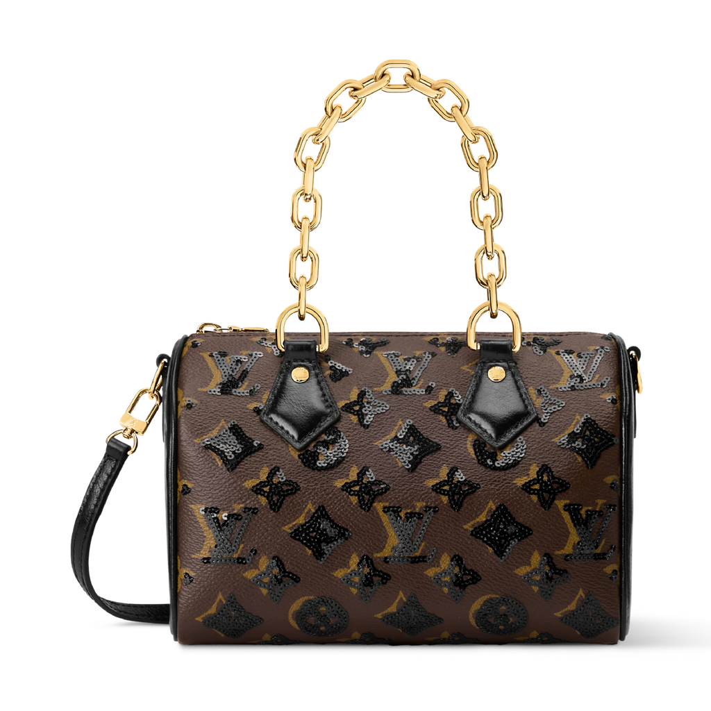 Louis Vuitton Monogram Sequins Speedy Bandoulière 20 Handbag – Brown