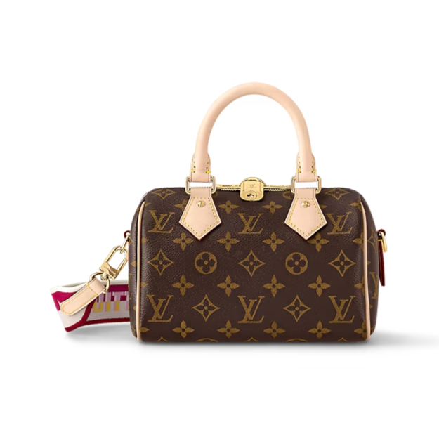 Louis Vuitton Speedy Bandoulière 20 Handbag - Brown / Fuchsia