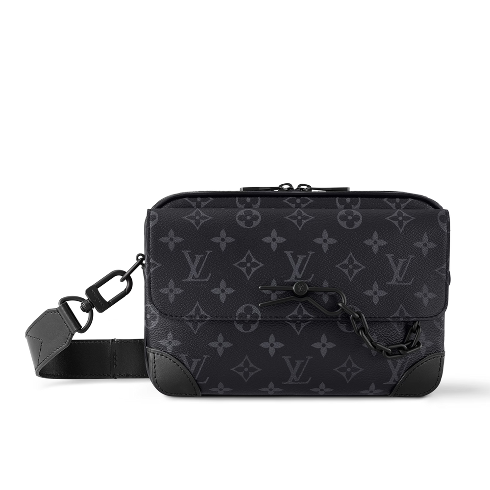 Louis Vuitton Steamer Messenger Wearable Wallet - Black Monogram Eclipse