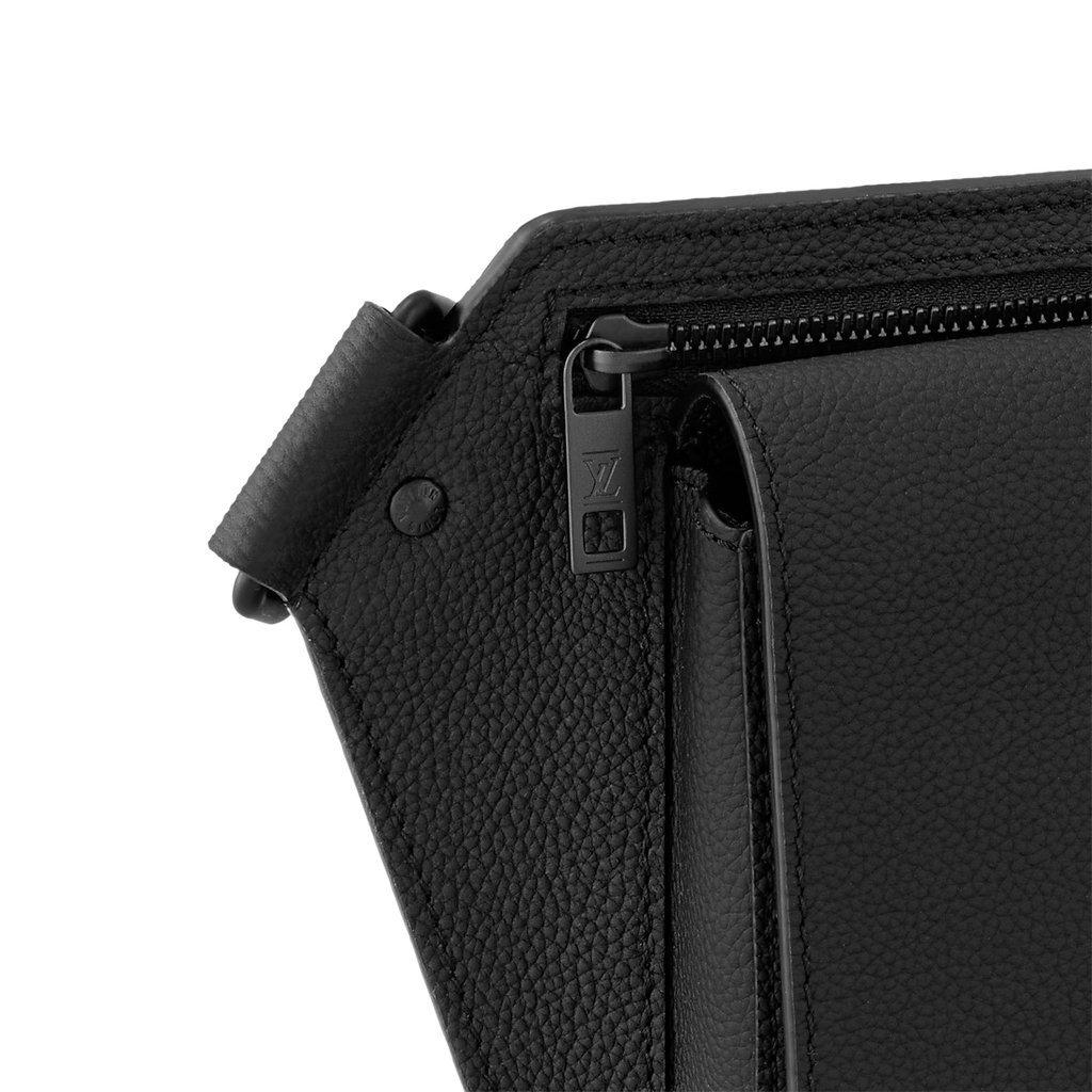 Louis Vuitton Grained Calfskin Aerogram Takeoff Sling - Black