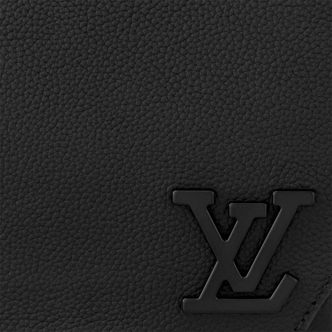 Louis Vuitton Grained Calfskin Aerogram Takeoff Sling - Black