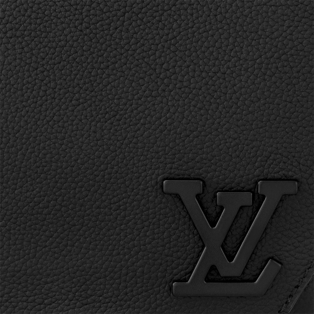 Louis Vuitton Grained Calfskin Aerogram Takeoff Sling - Black