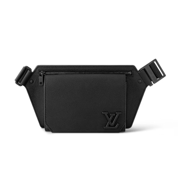 Louis Vuitton Grained Calfskin Aerogram Takeoff Sling - Black