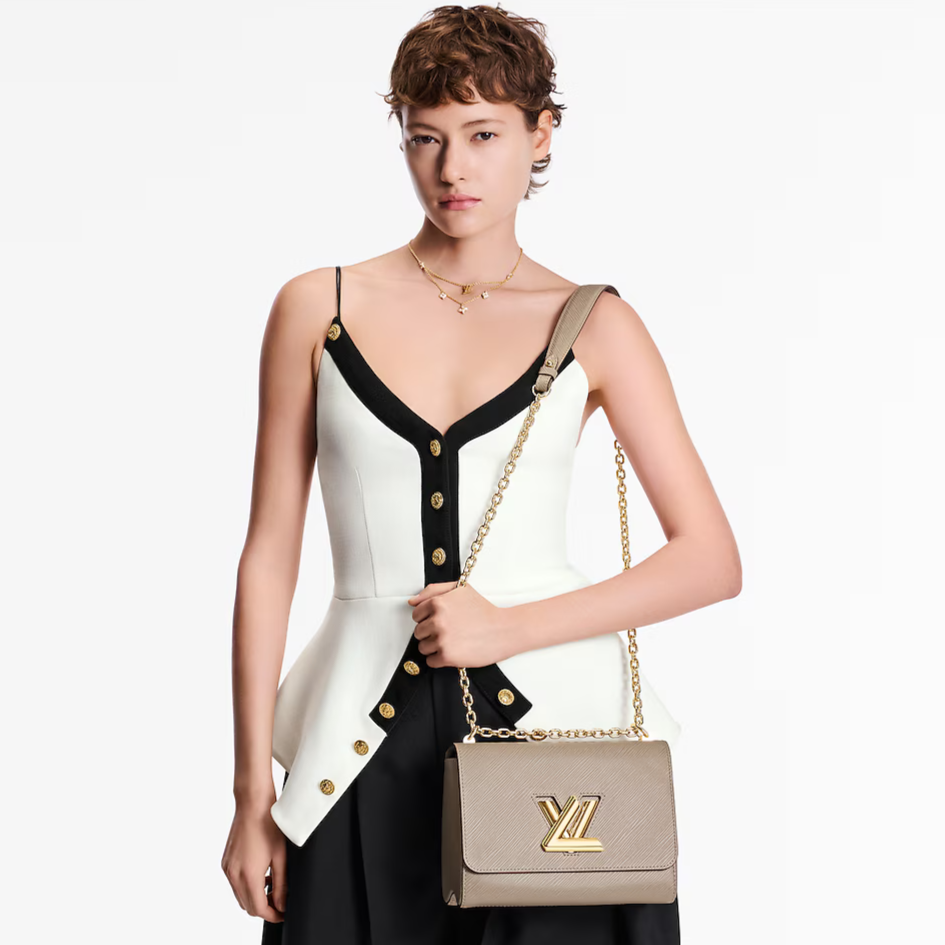 Louis Vuitton Twist MM Shoulder Bag - Galet