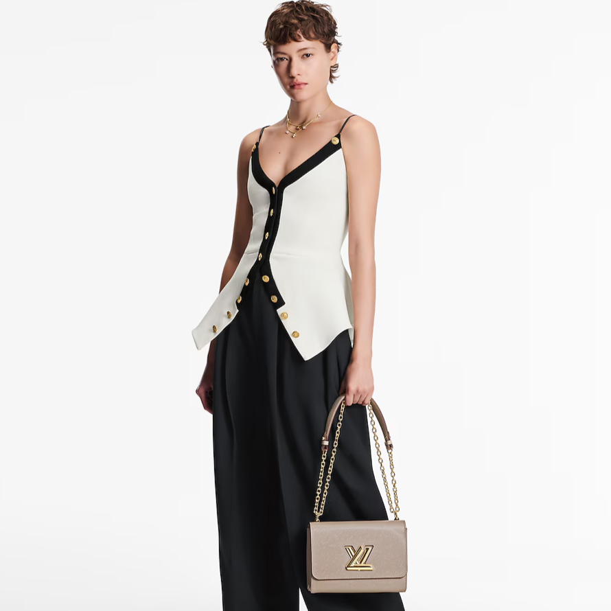 Louis Vuitton Twist MM Shoulder Bag - Galet