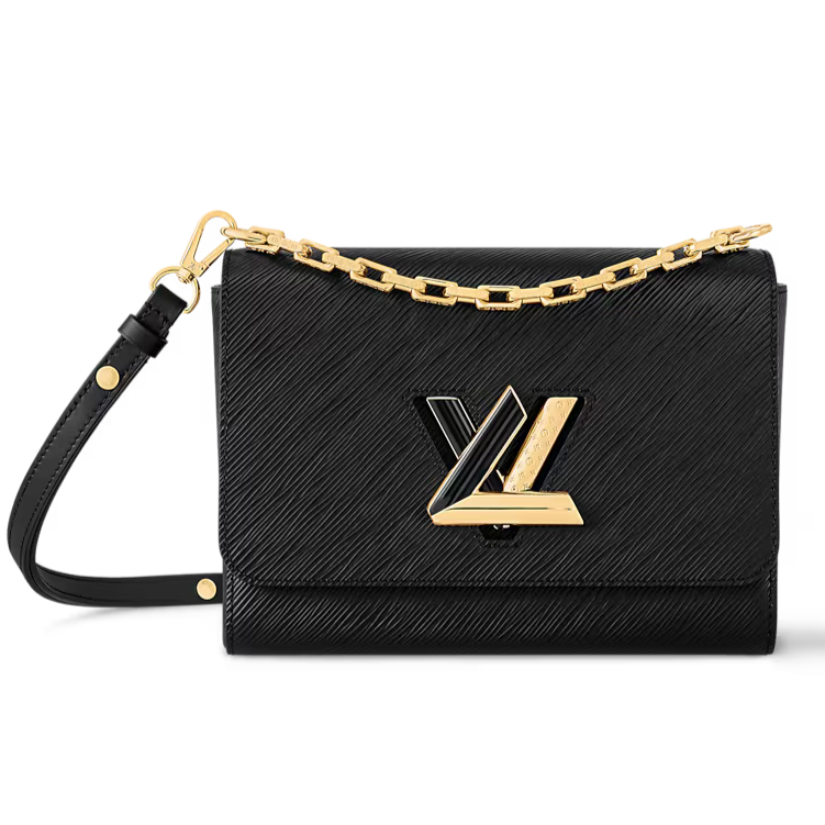 Louis Vuitton Twist MM Chain Shoulder Bag - Black