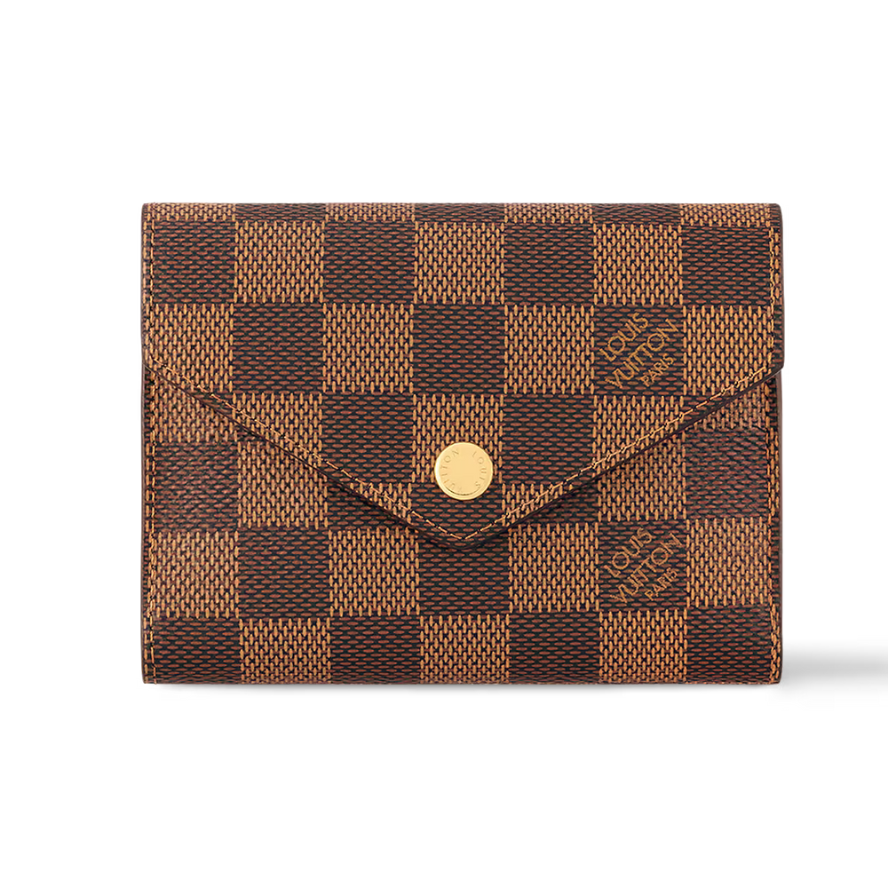 Louis Vuitton Damier Ebene Victorine Wallet - Brown