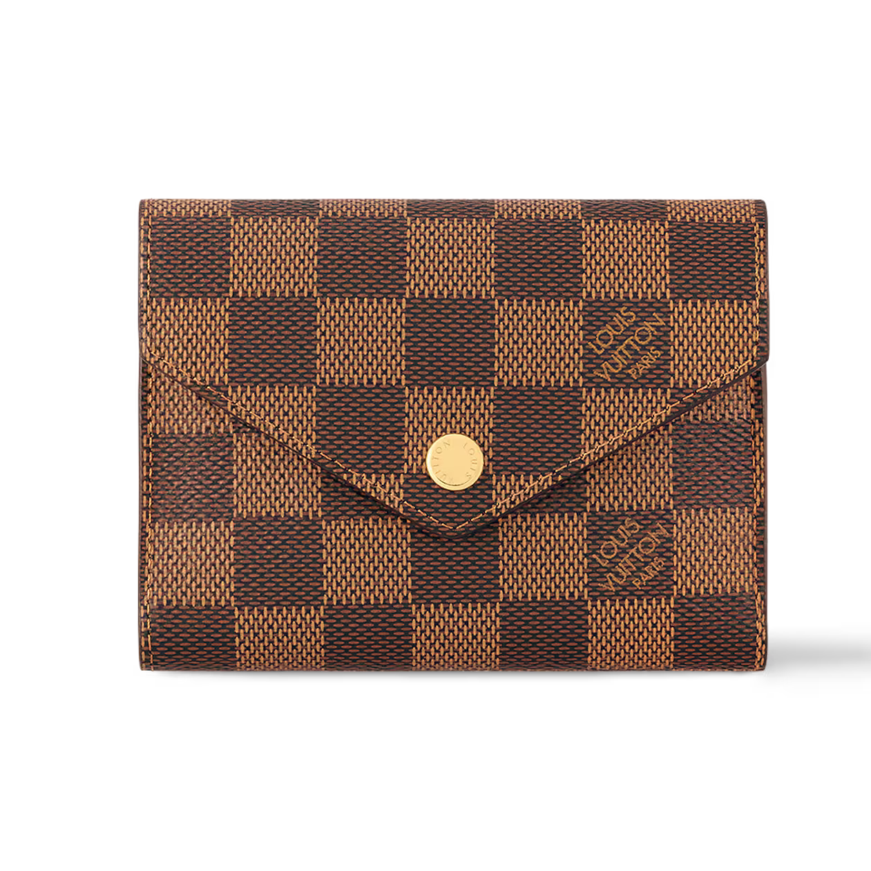 Louis Vuitton Damier Ebene Victorine Wallet - Brown
