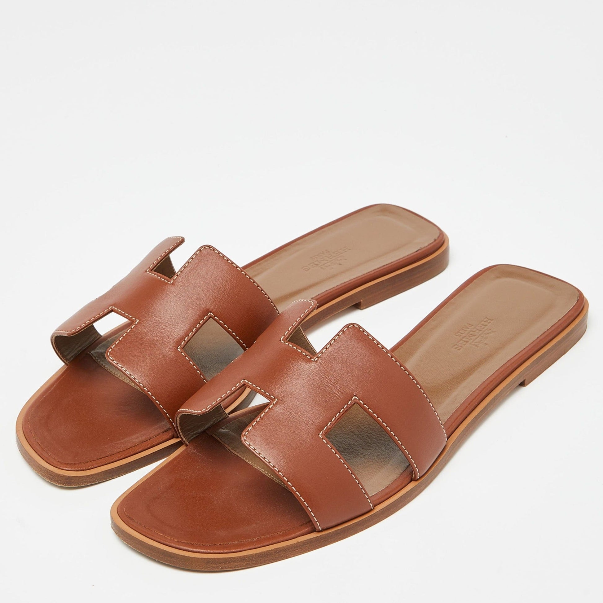 Hermes Oran Sandals - Brown